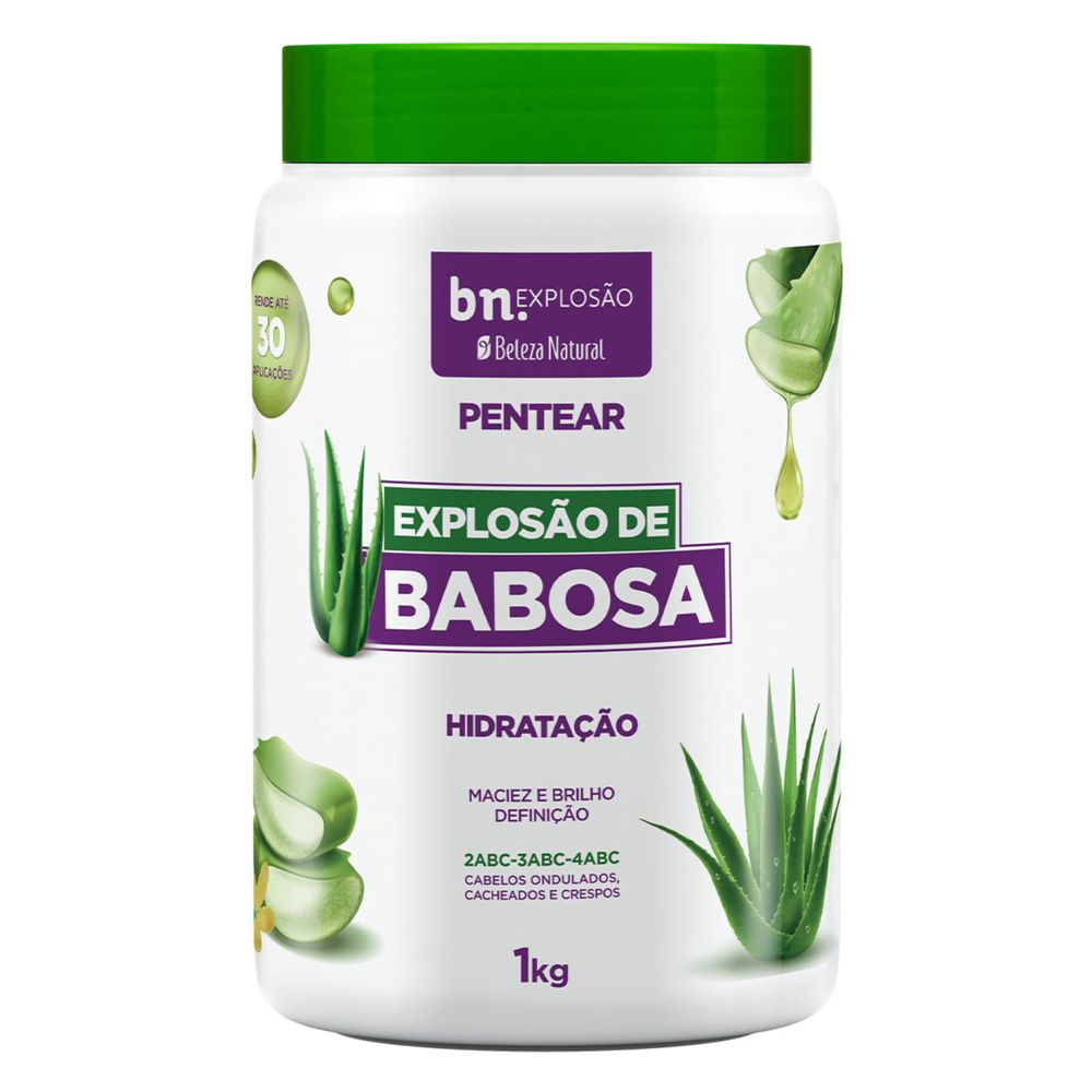 Kit Creme de Pentear Explosão de Babosa 1Kg (3 itens) | bn.Cachos ...